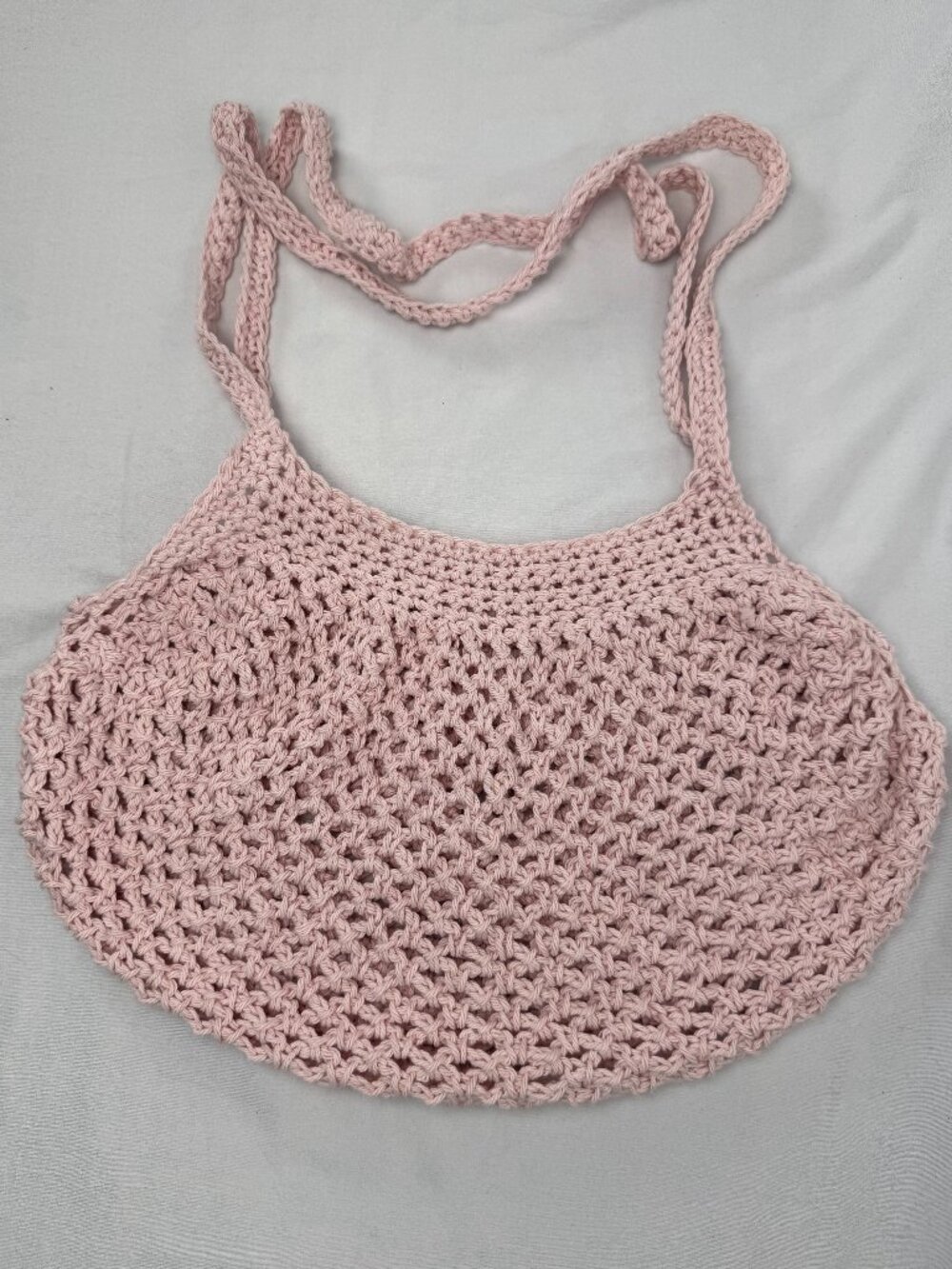 Blush & Bloom Crochet Tote | Handmade Pink Market Bag | Cottagecore Tote